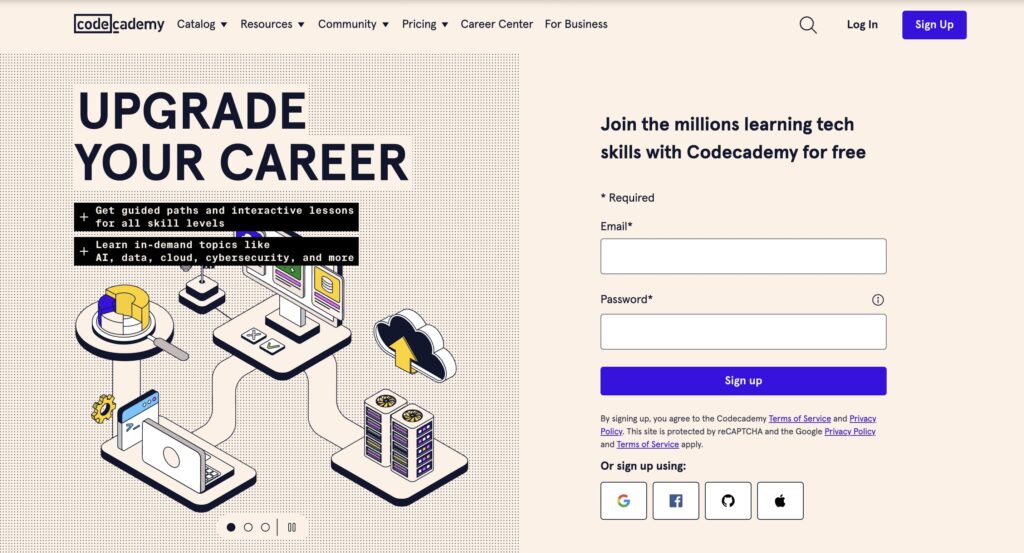 Codecademy Online Learning Platforms