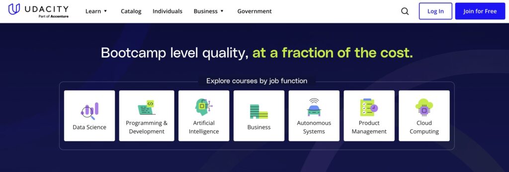 Udacity Online Learning Platforms